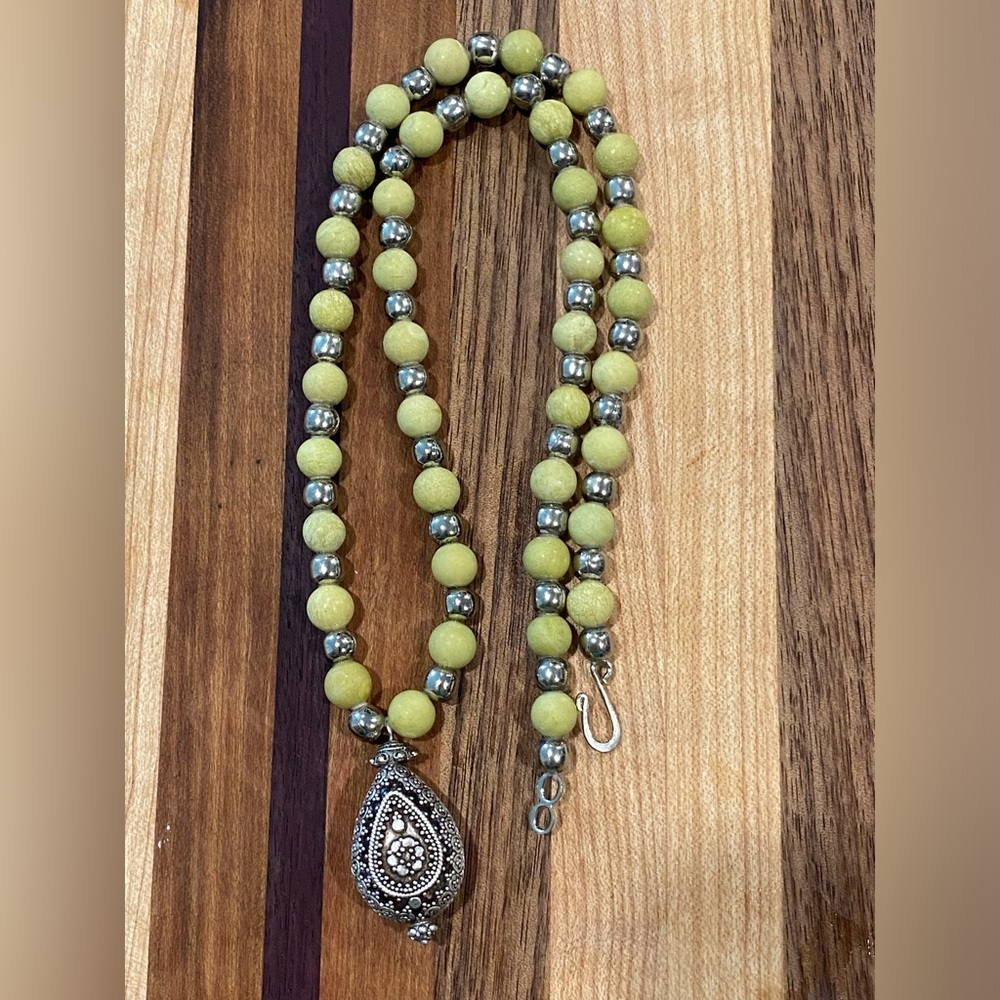 Jade & Sterling Silver Necklace